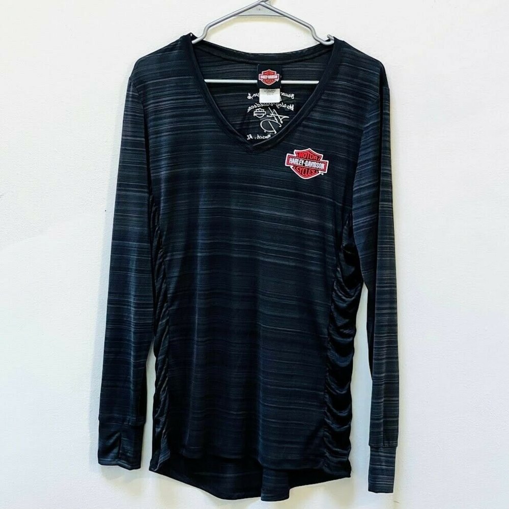 Harley-Davidson Bruce Rossmeyer's Daytona Beach Womens Long Sleeve Shirt XL MINT